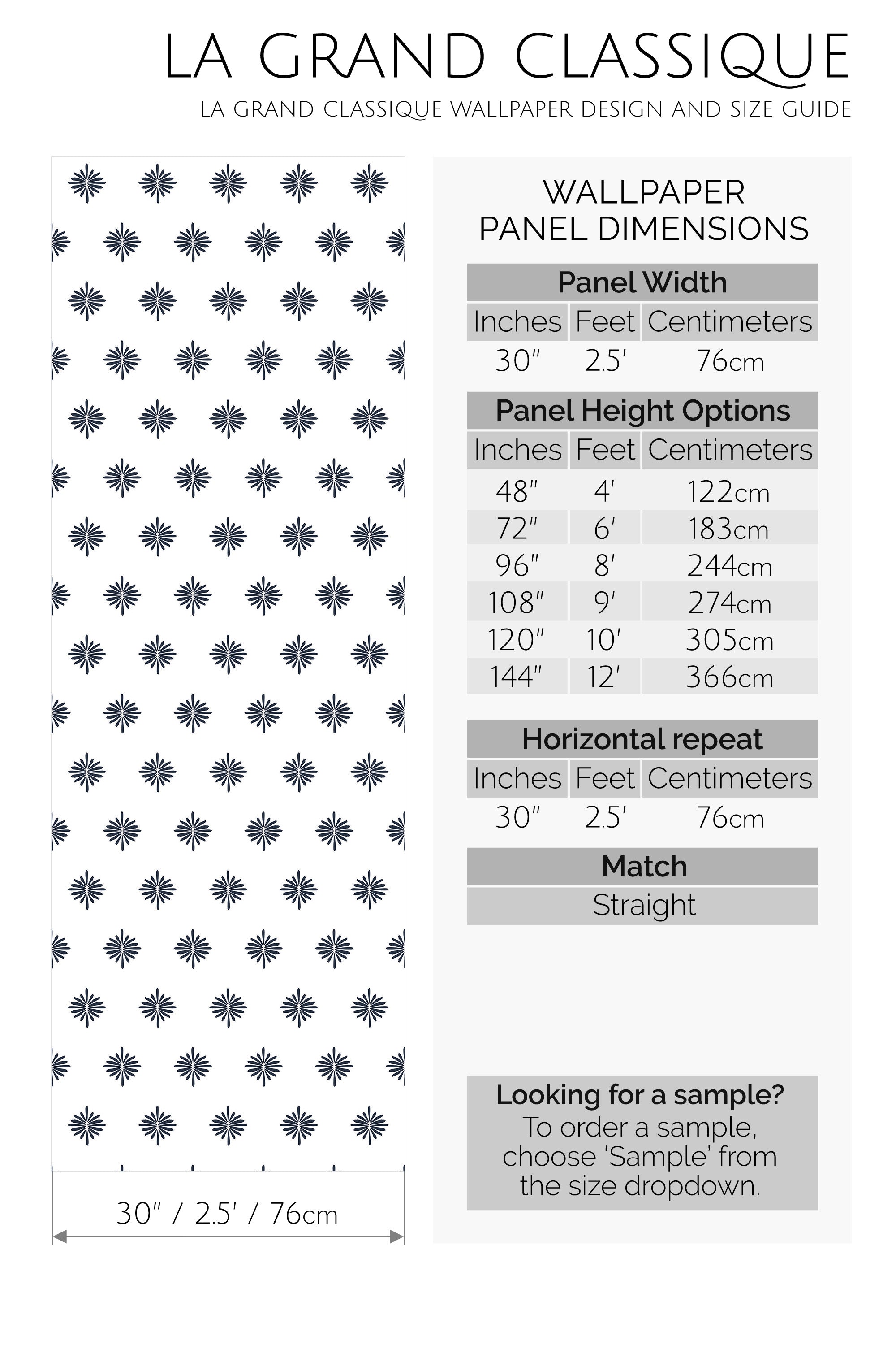 flower star peel and stick wallpaper specifiation