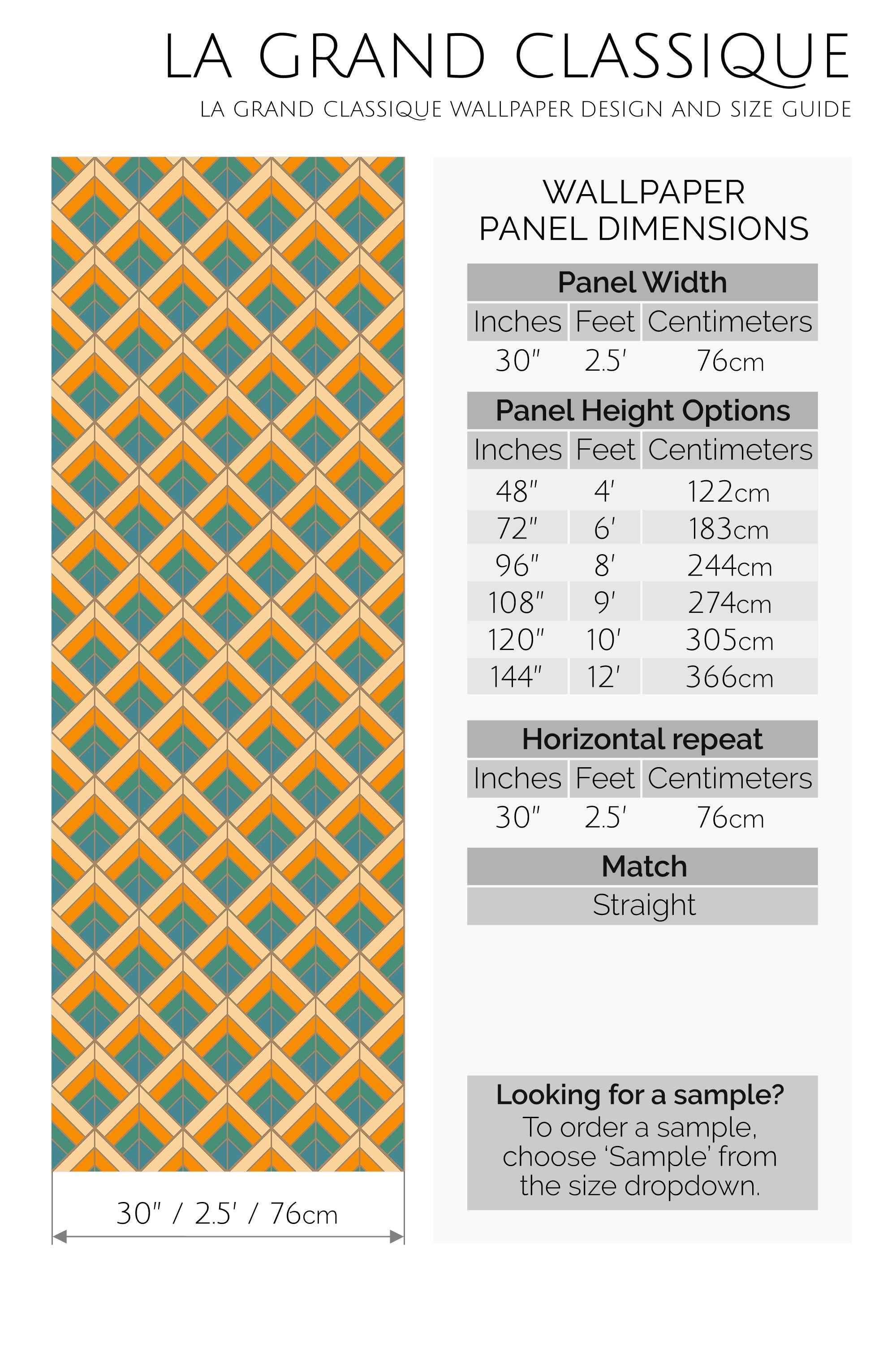orange retro peel and stick wallpaper specifiation
