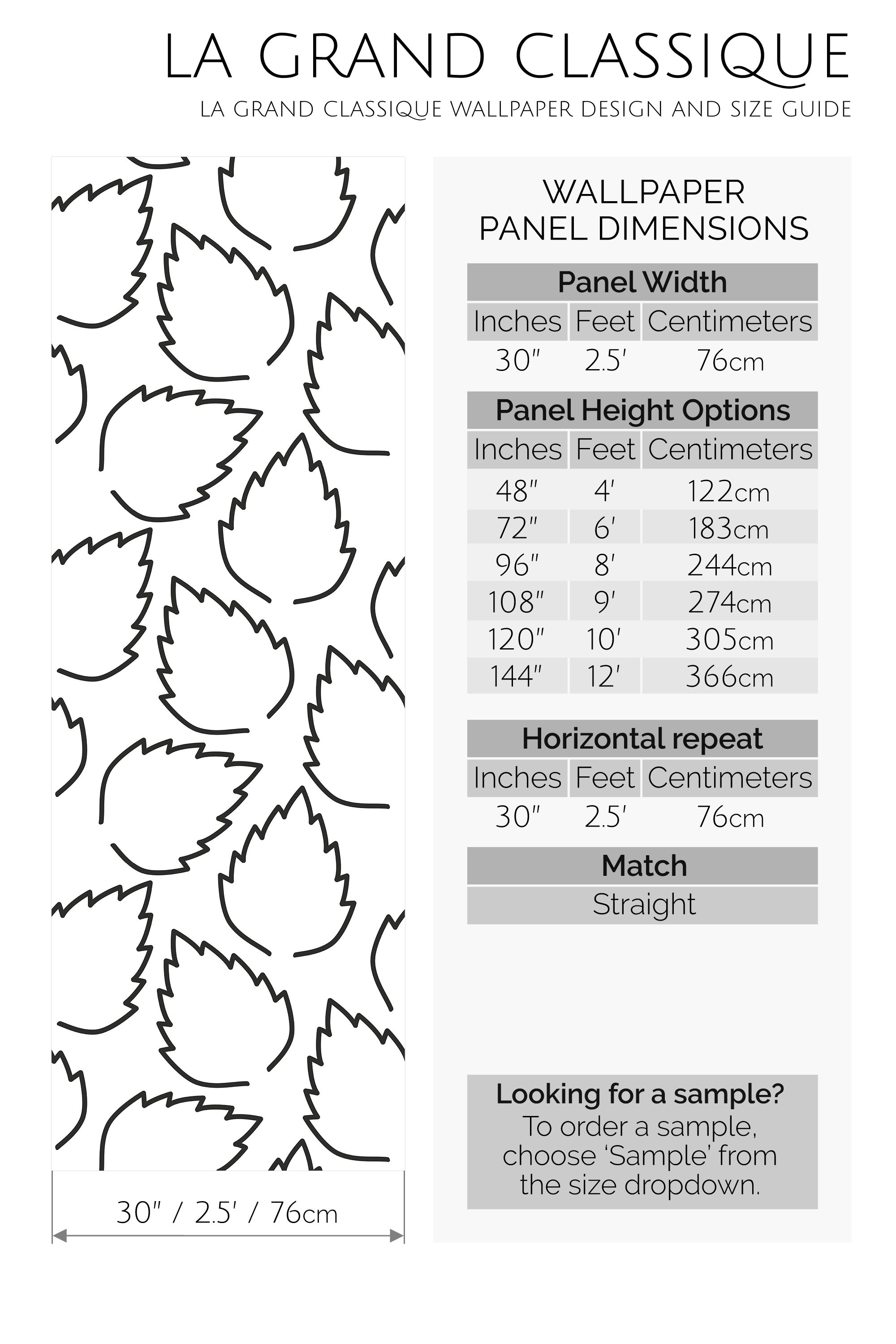 minimal leaf peel and stick wallpaper specifiation