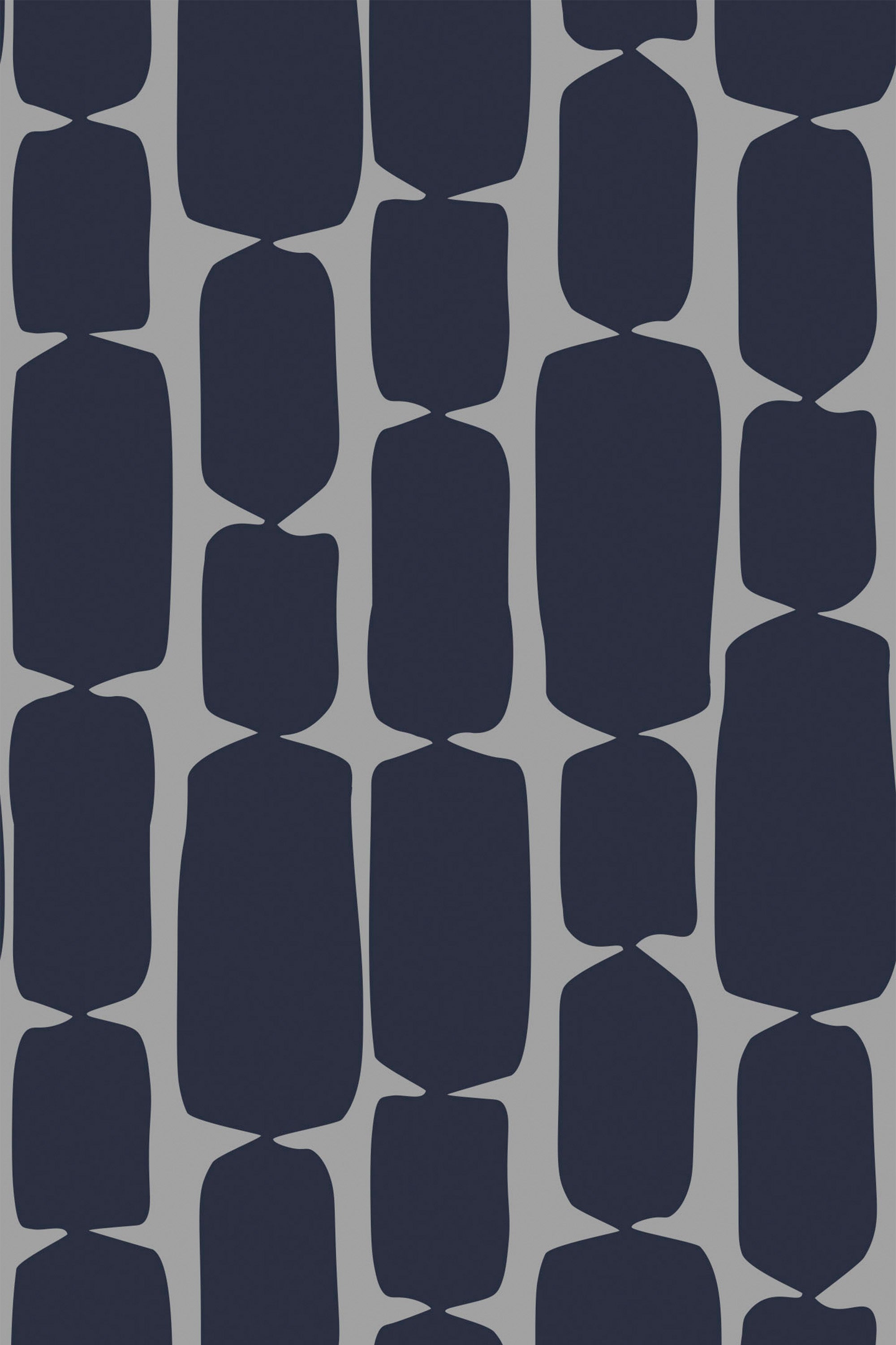 Navy retro shape Wallpaper