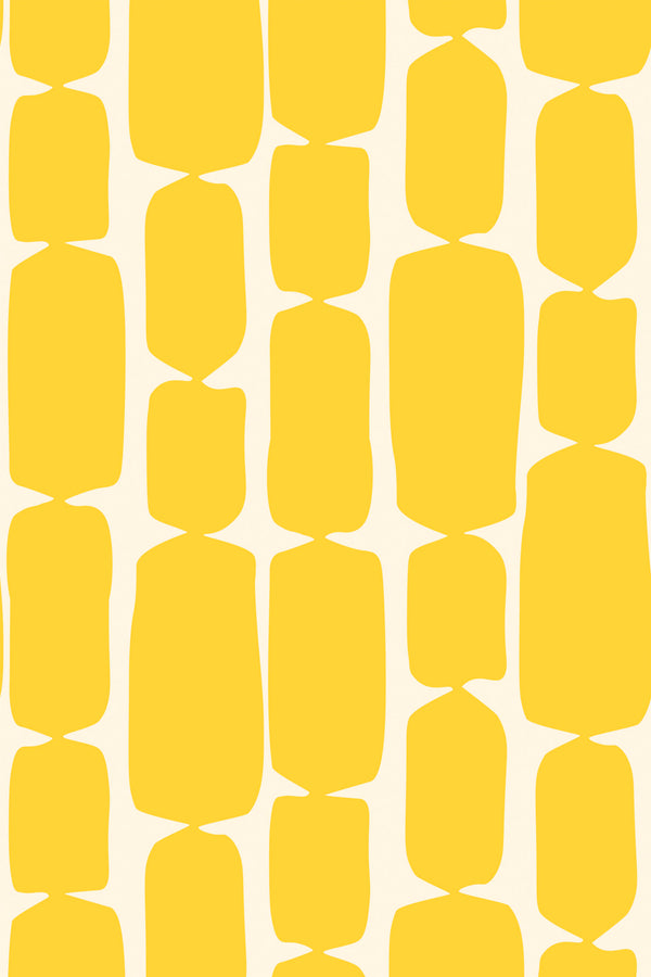 Yellow retro shape Wallpaper