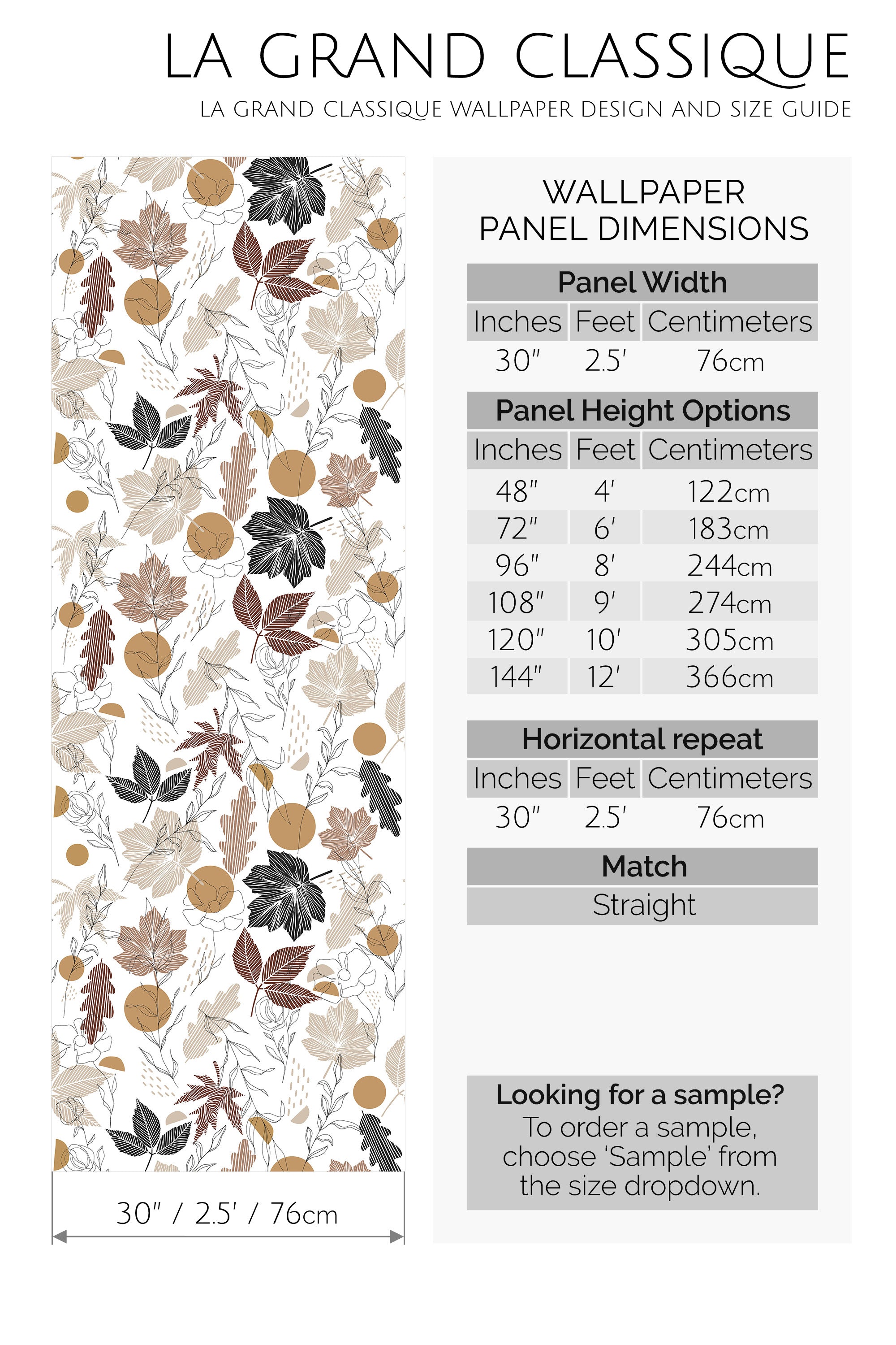 boho autumn peel and stick wallpaper specifiation