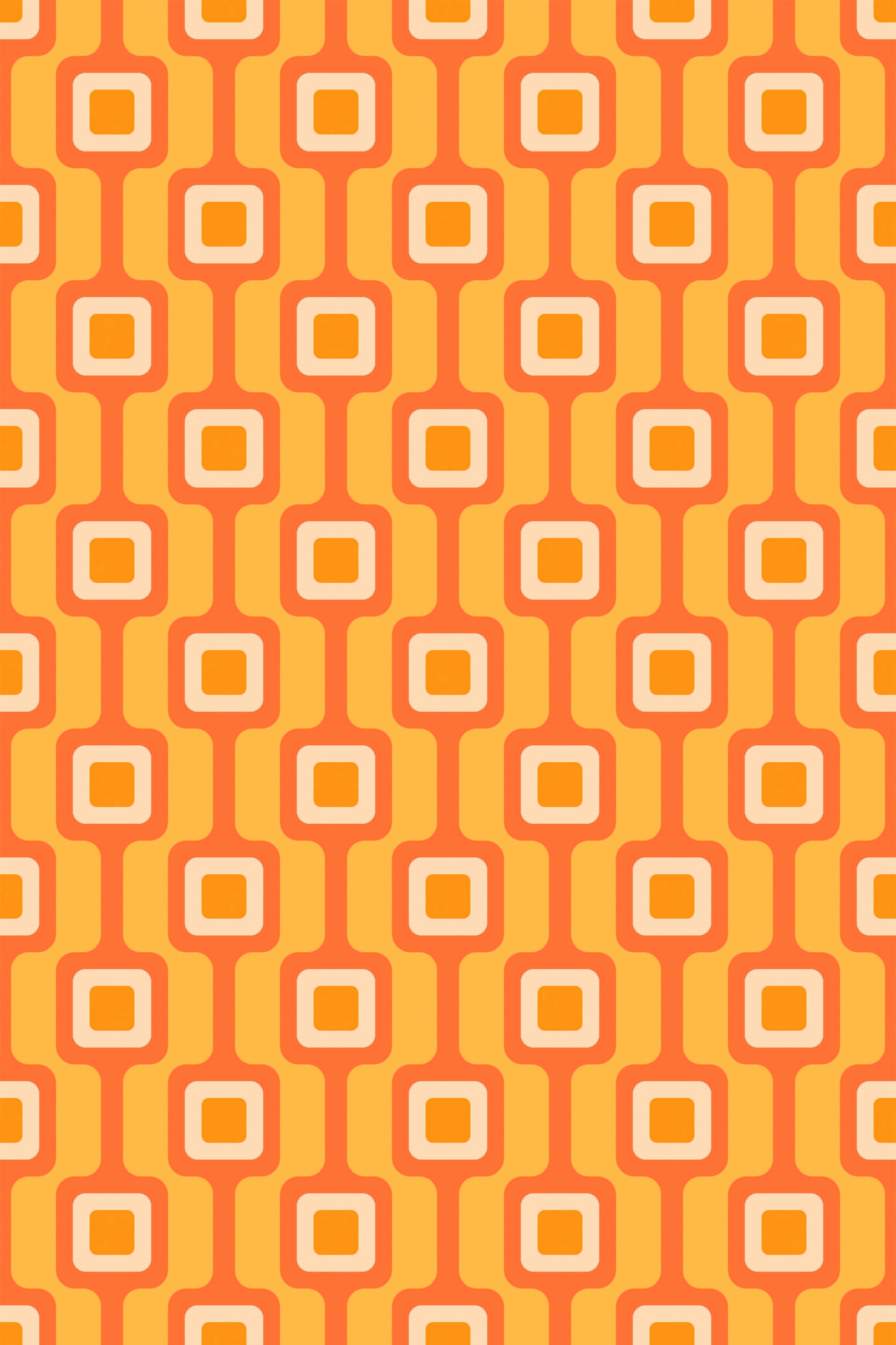Yellow mid-century Wallpaper