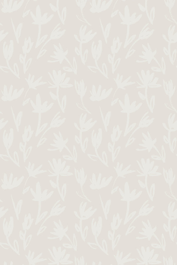 Neutral tulip Wallpaper