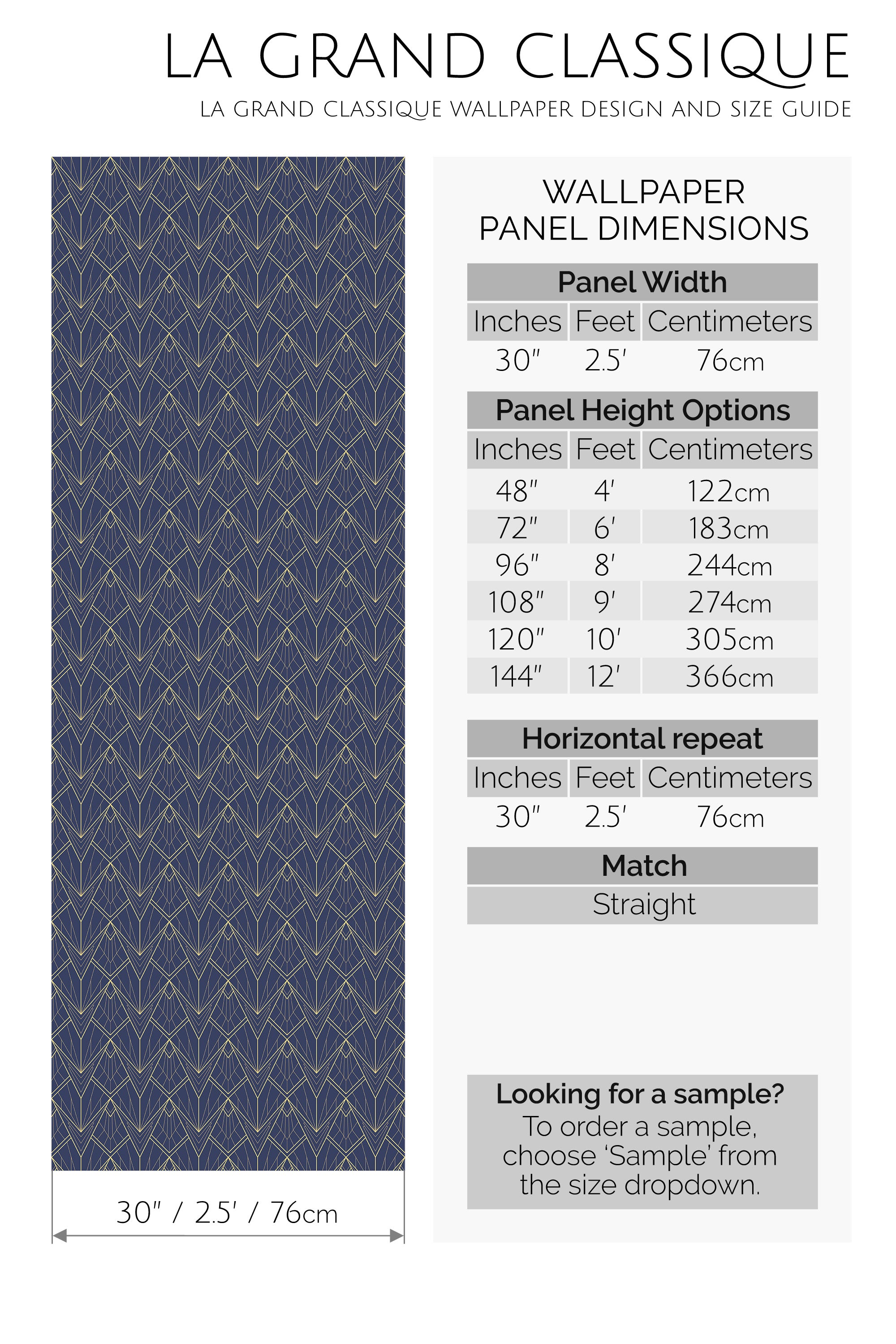 classic art deco peel and stick wallpaper specifiation