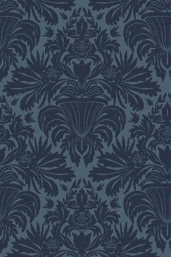 Classic Dark Damask Wallpaper