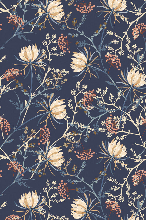 Dark Aesthetic Floral Wallpaper