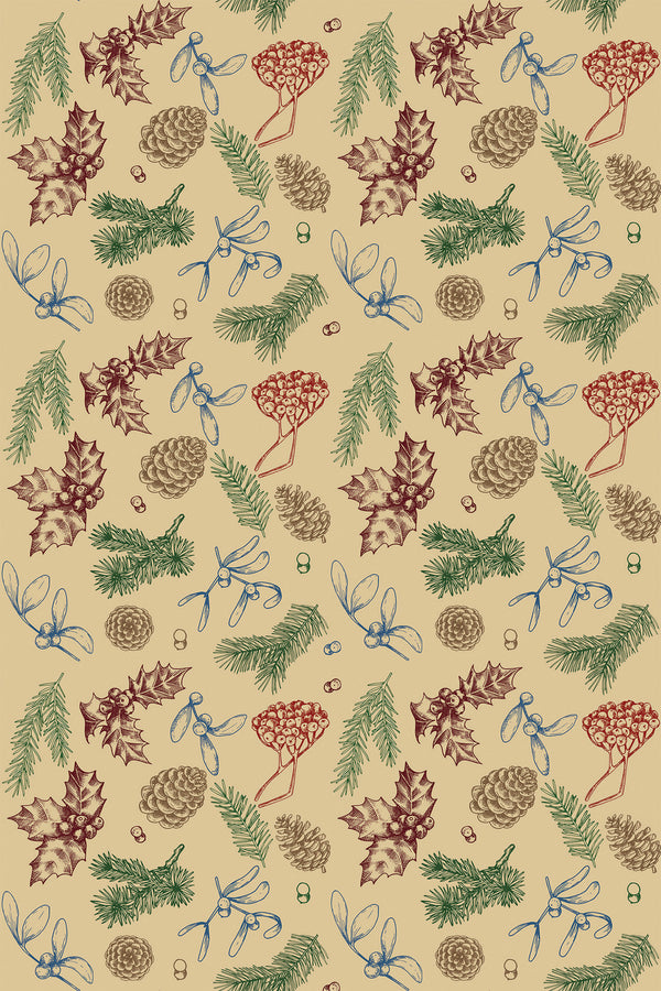 Christmas Cones Wallpaper