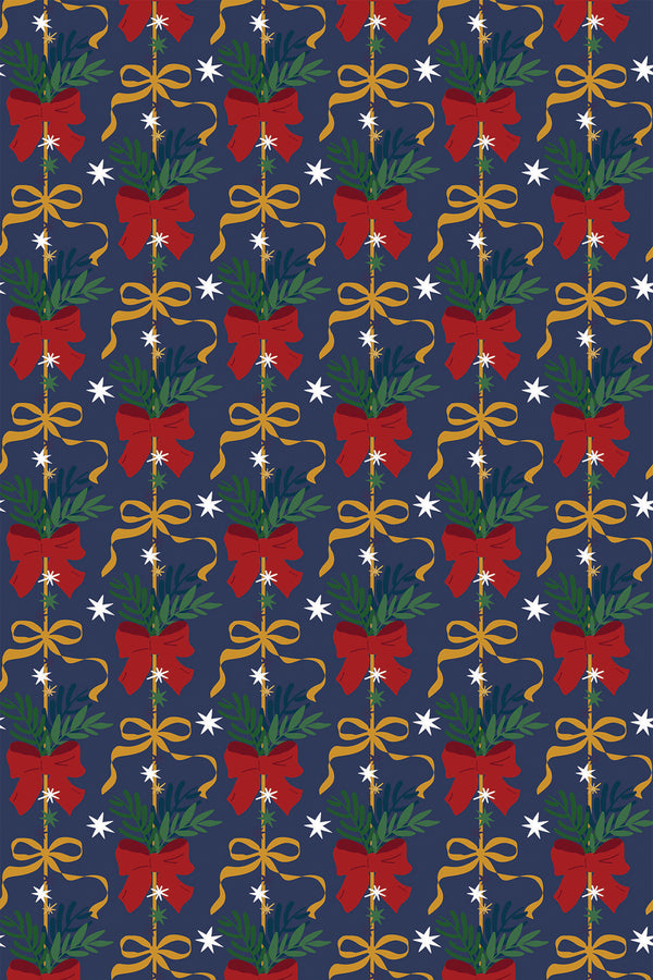 Vintage Christmas Bows Wallpaper