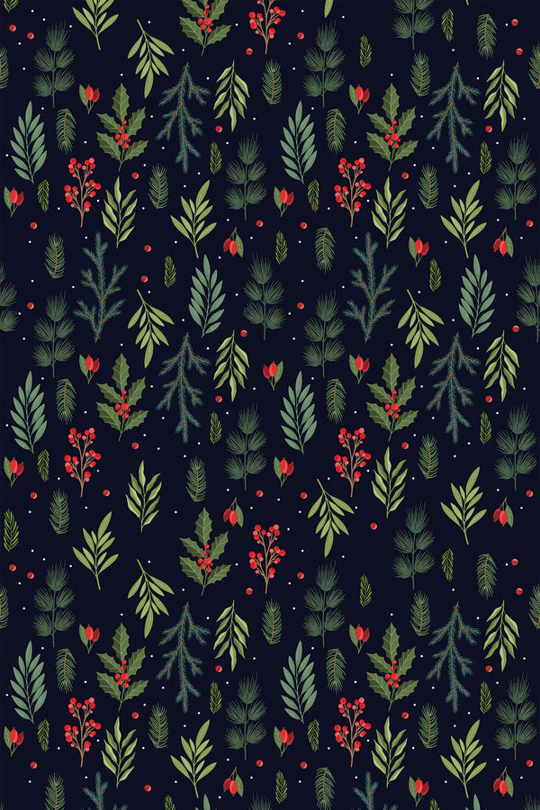 Christmas Leaves Wallpaper