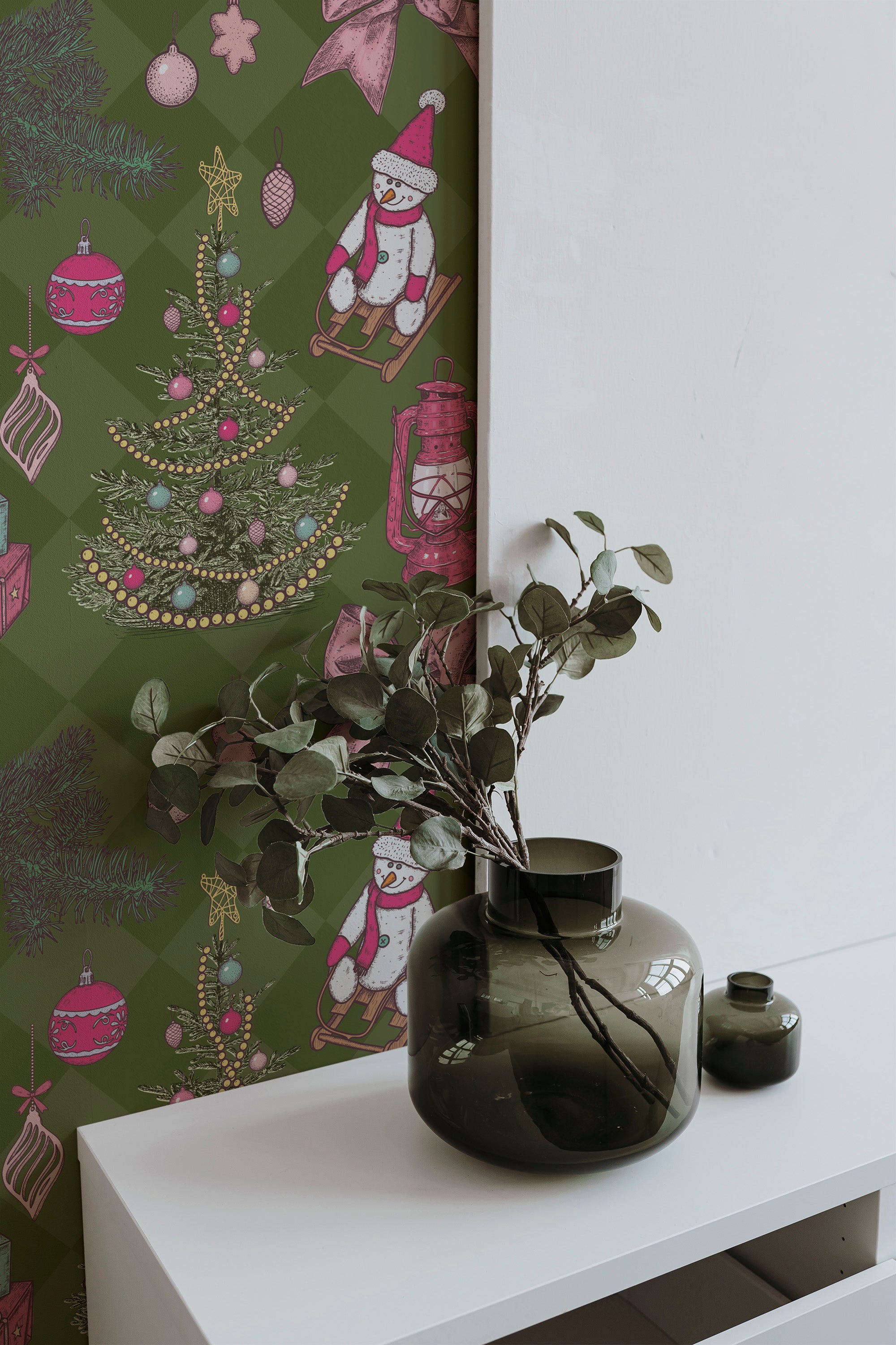 home decor plant decorative vase living room vintage christmas elements pattern