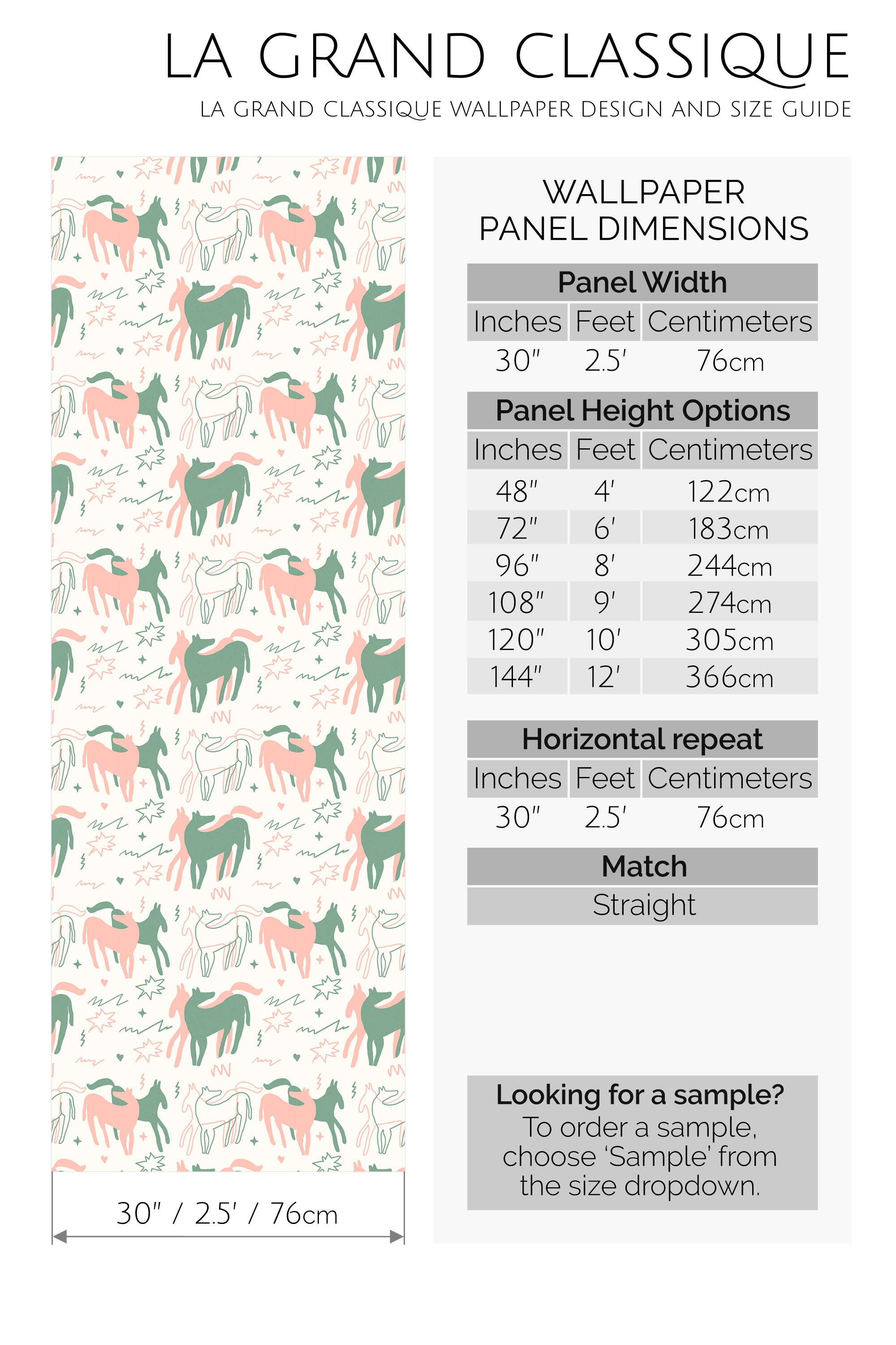 cute horses peel and stick wallpaper specifiation