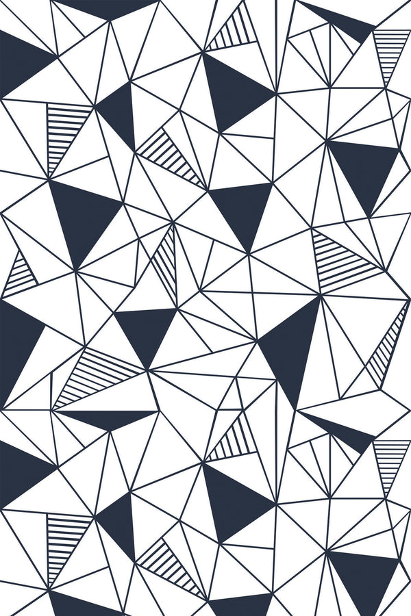 Navy mosaic Wallpaper