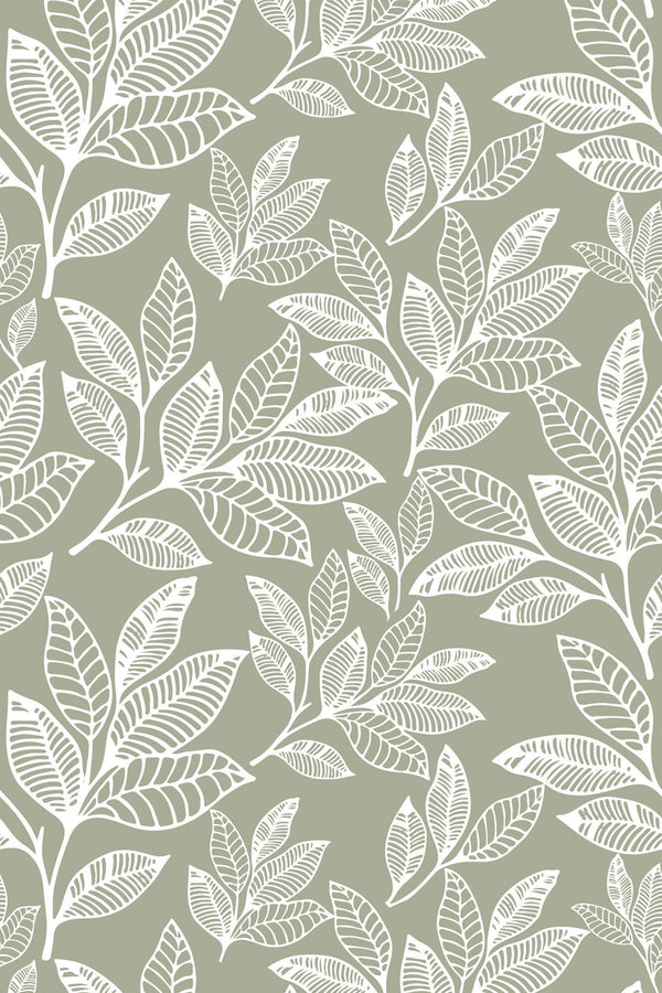 Leaf line art Wallpaper