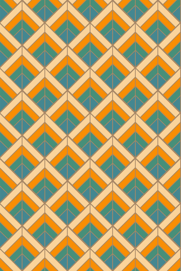 Orange retro Wallpaper