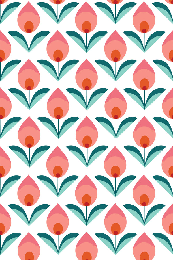 Retro tulip Wallpaper