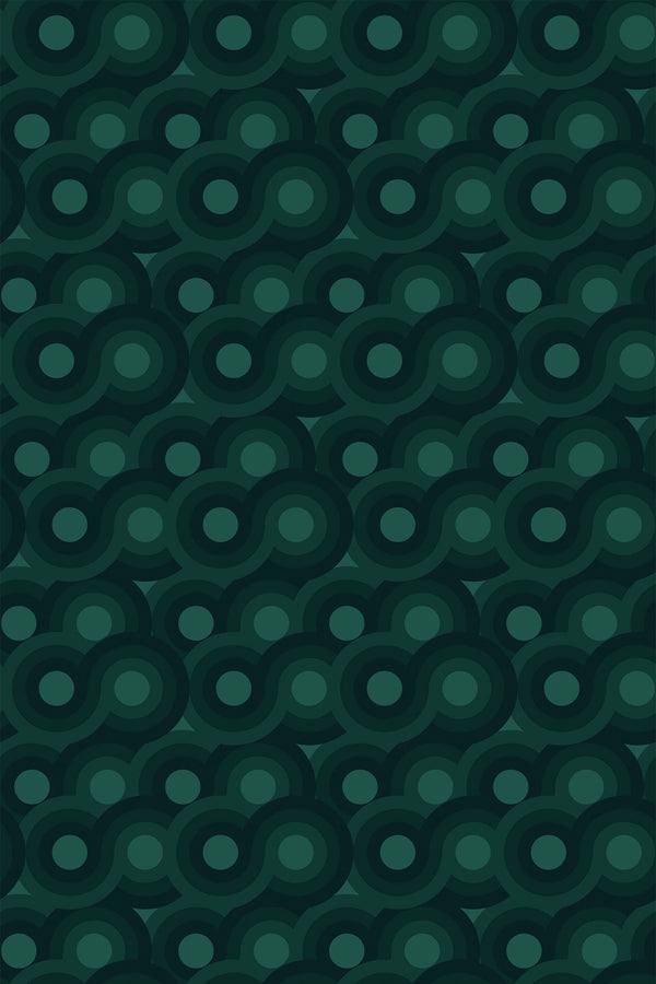 Forest green retro Wallpaper