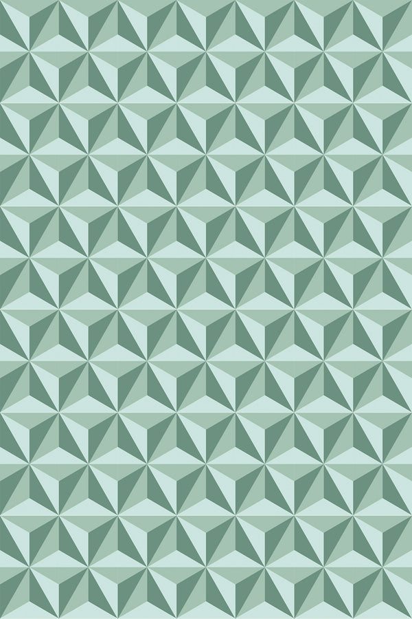Green vintage tile Wallpaper