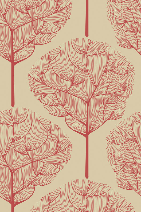 Red oak trees Wallpaper