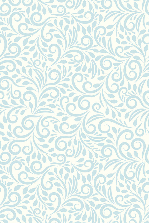 Light blue ornament Wallpaper