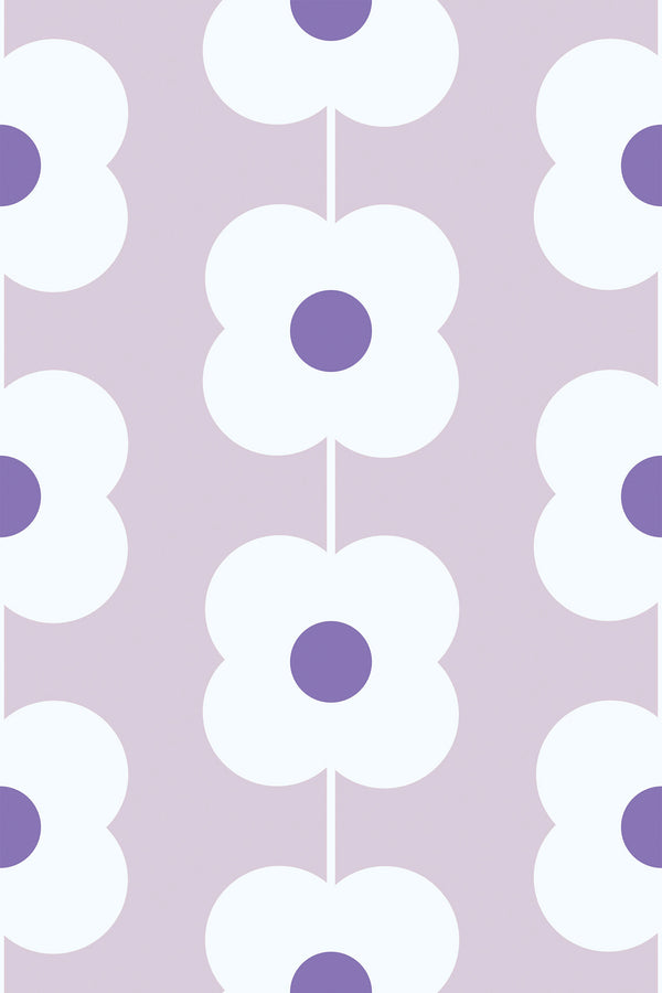 Pruple retro flower Wallpaper