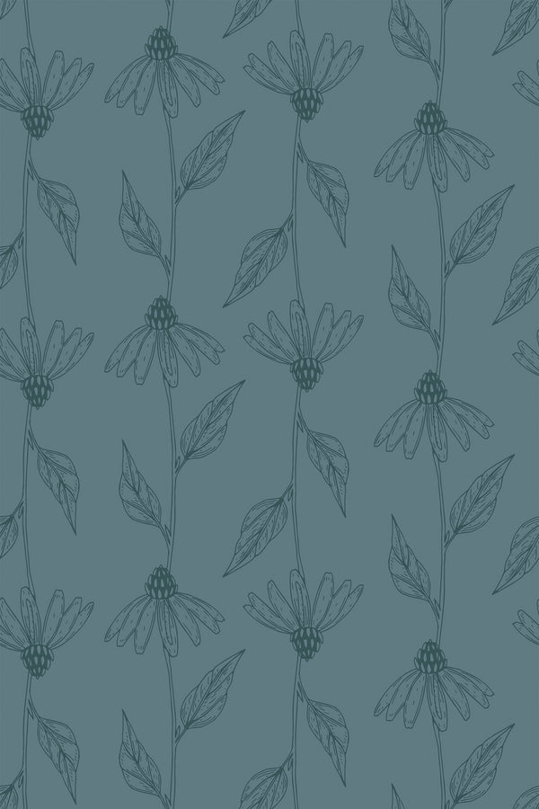 Daisy line art Wallpaper