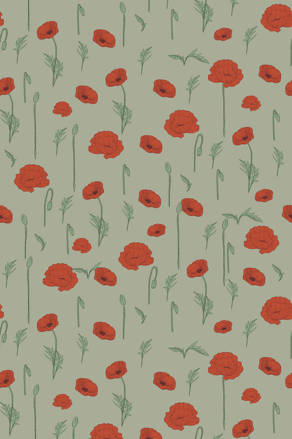 Poppy meadow Wallpaper