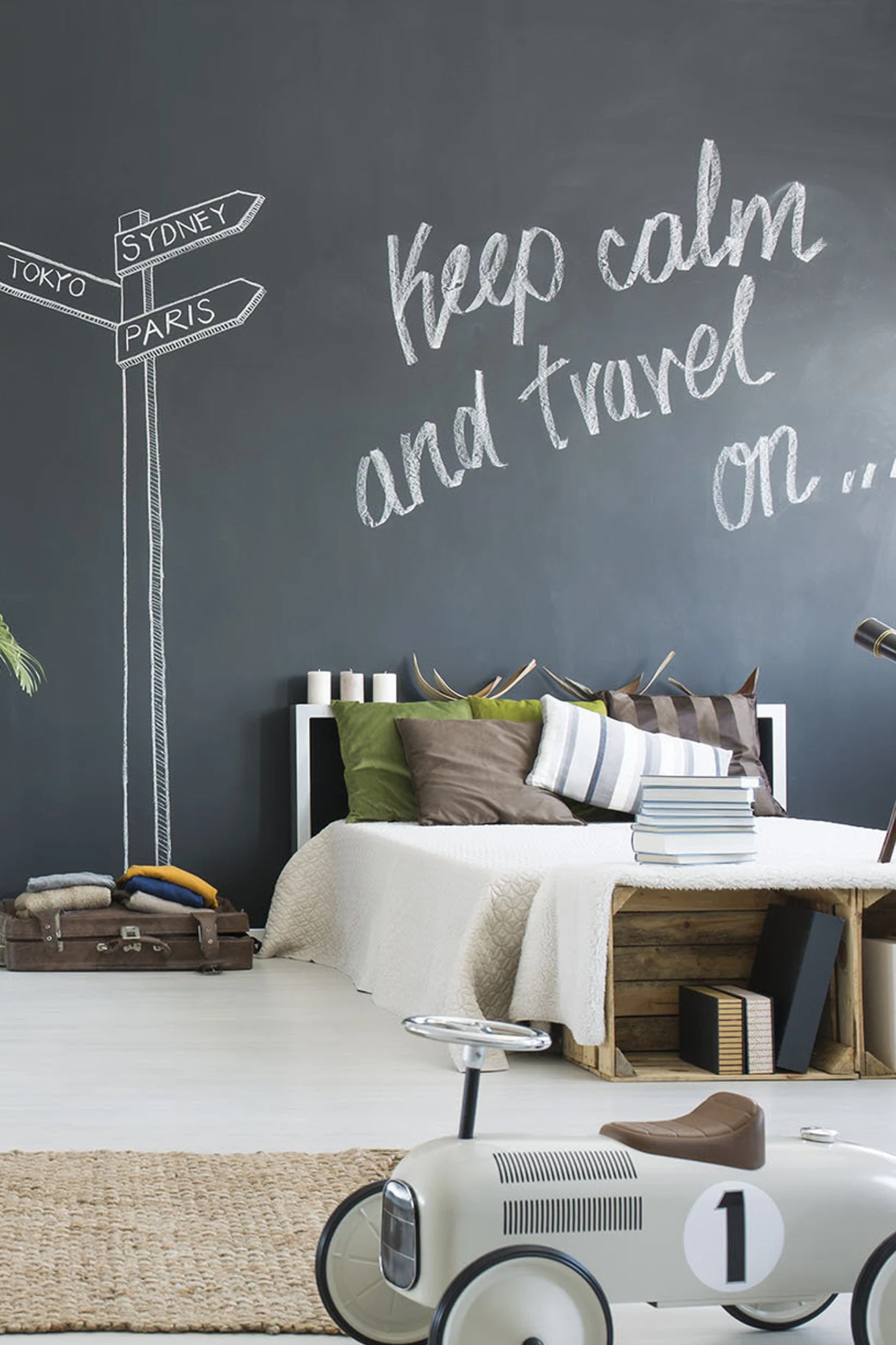 Peel and stick chalkboard Wallpaper