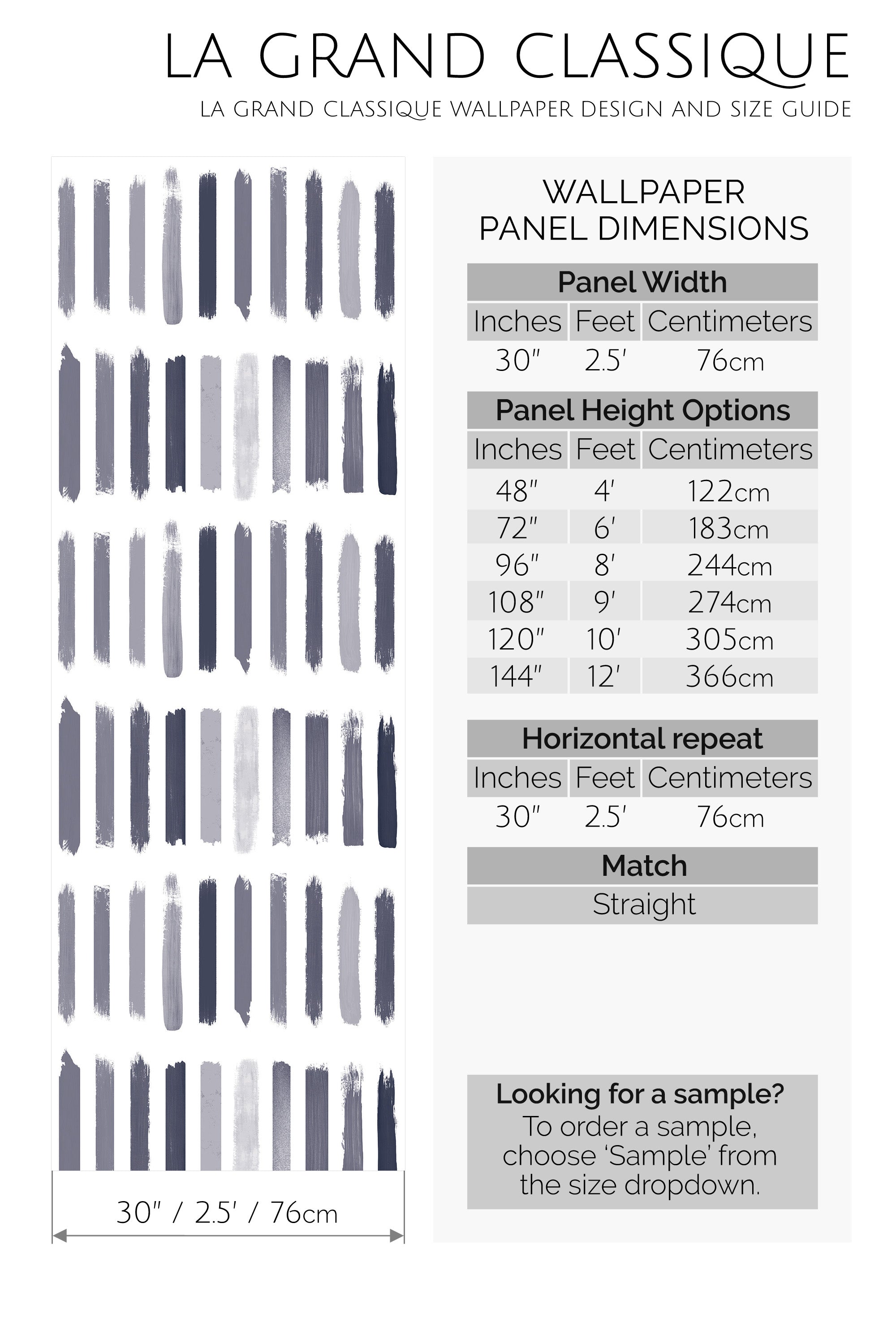 purple brush stroke peel and stick wallpaper specifiation