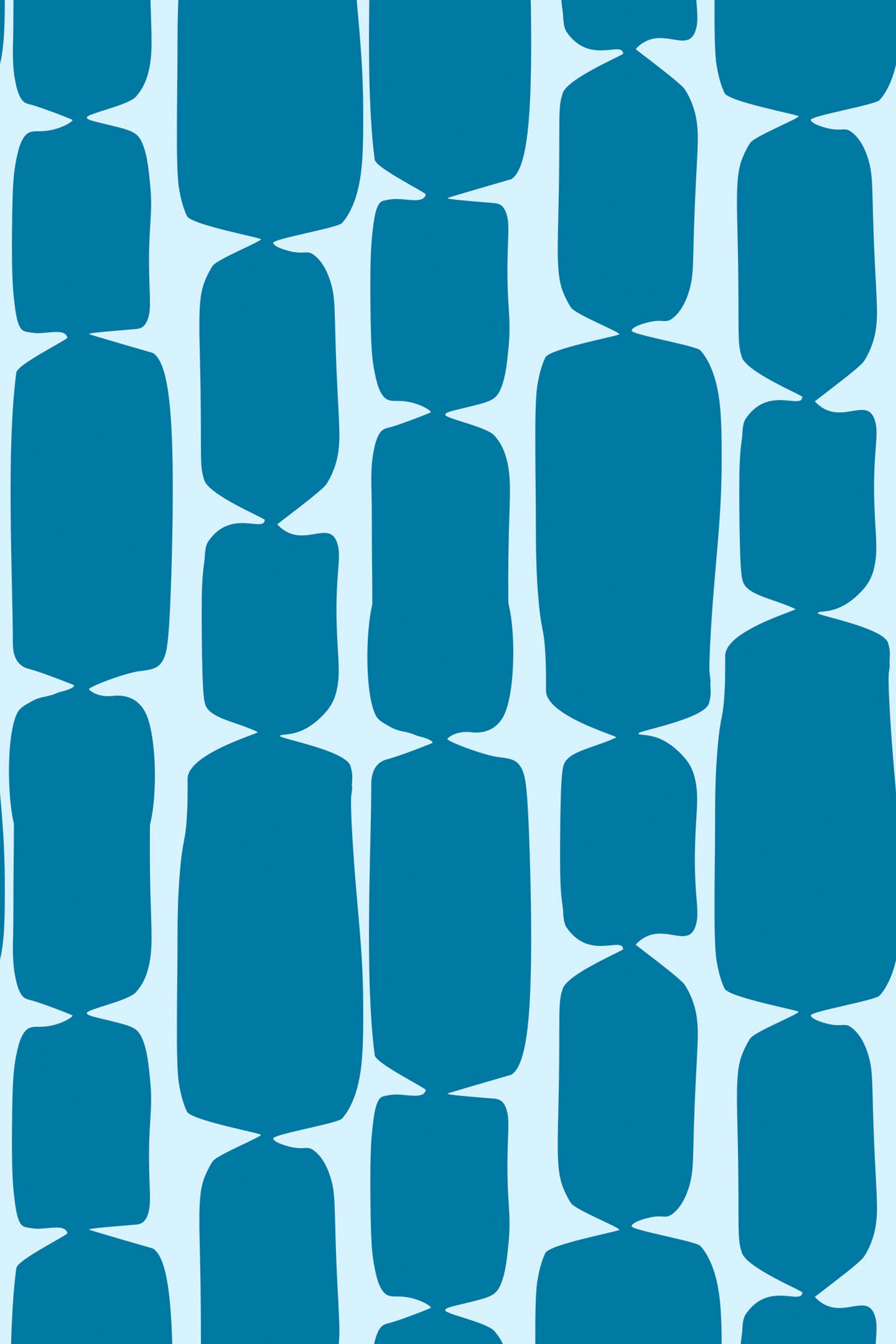 Blue retro shape Wallpaper
