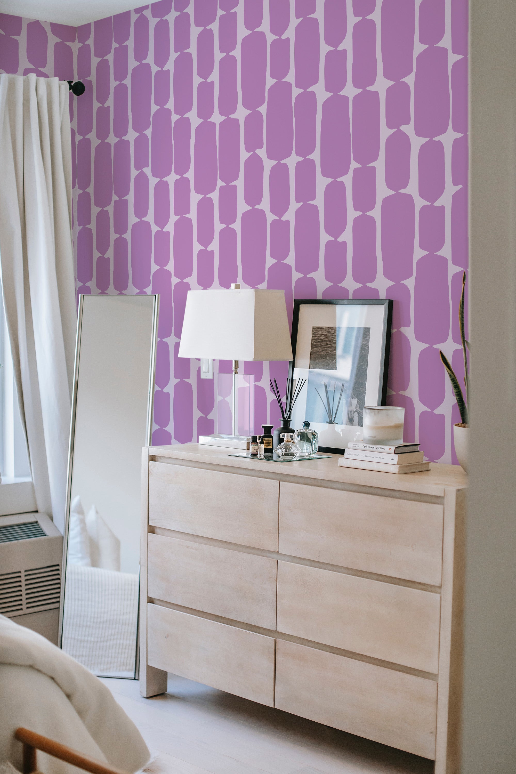 Purple retro shape Wallpaper