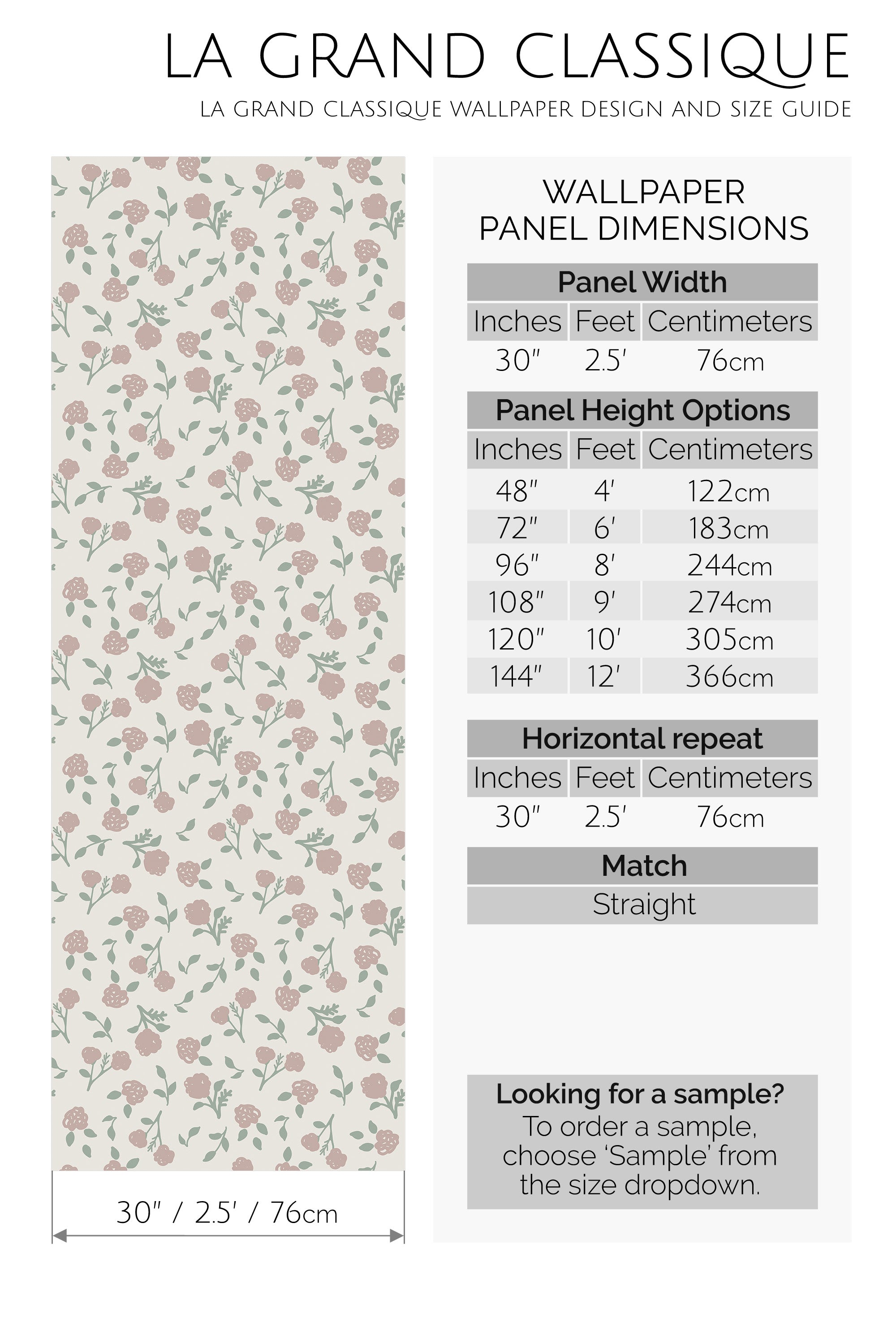scandinavian rose peel and stick wallpaper specifiation