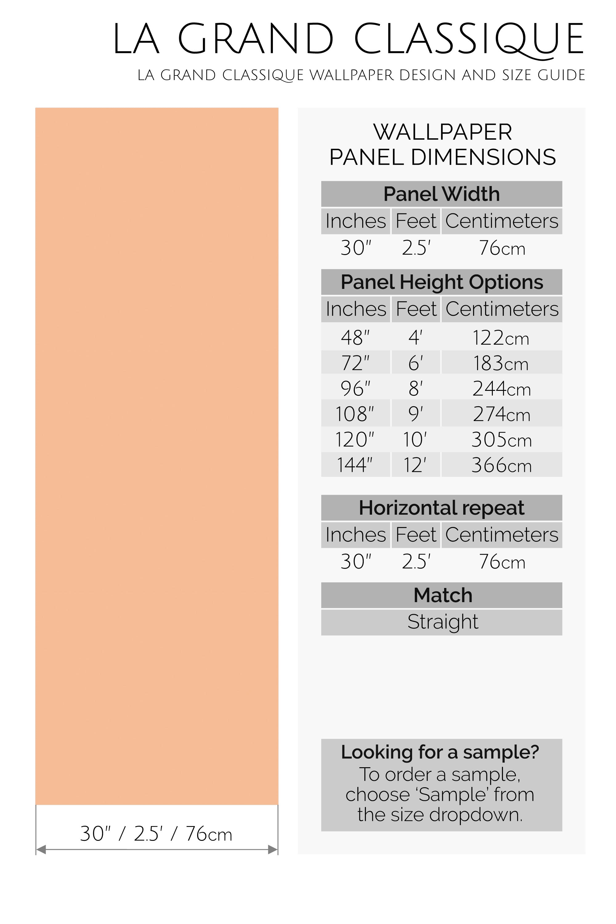 solid color peach peel and stick wallpaper specifiation