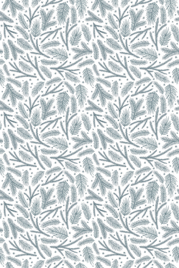 Gray Christmas Branch Wallpaper