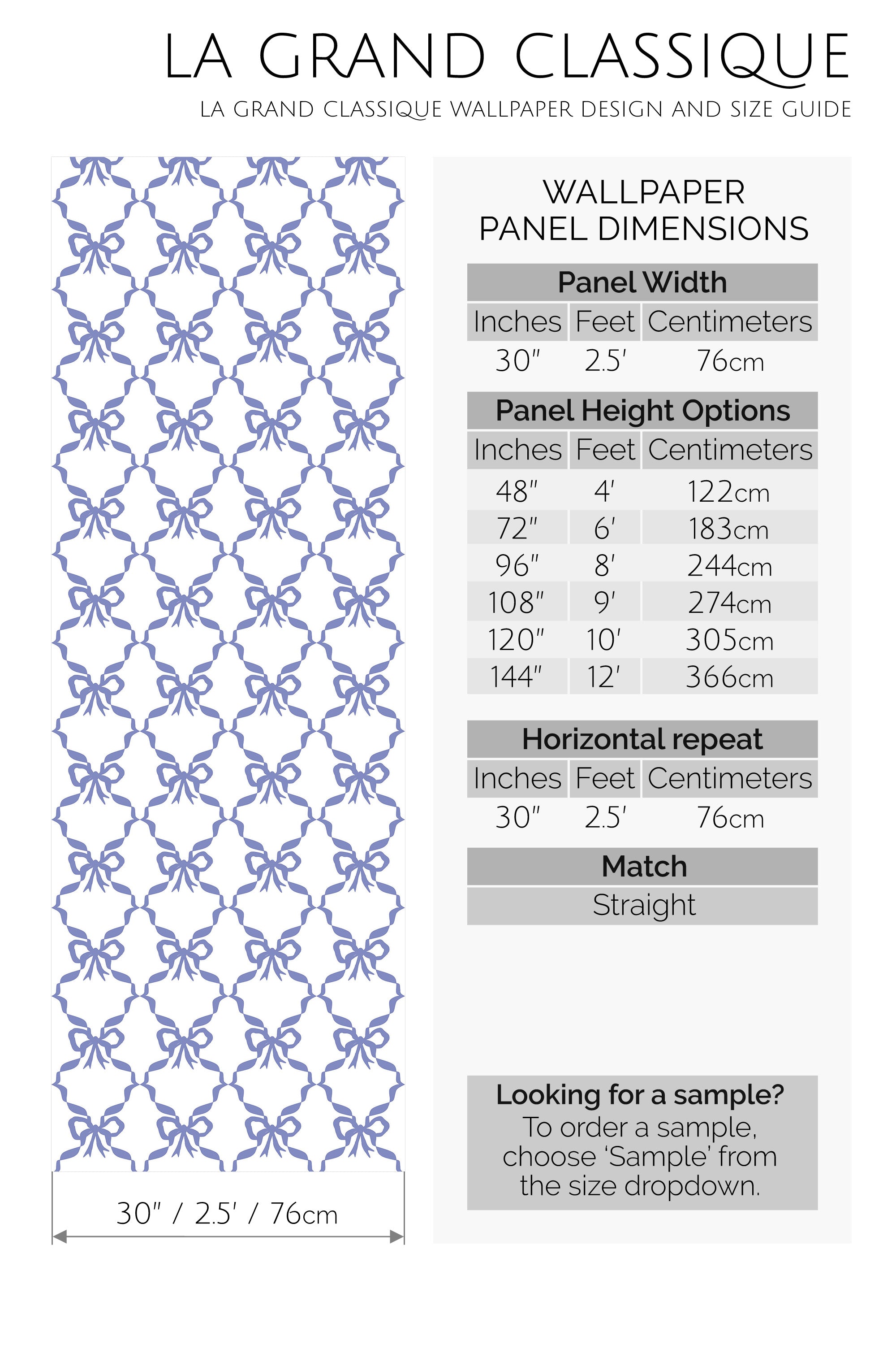 trellis bows peel and stick wallpaper specifiation
