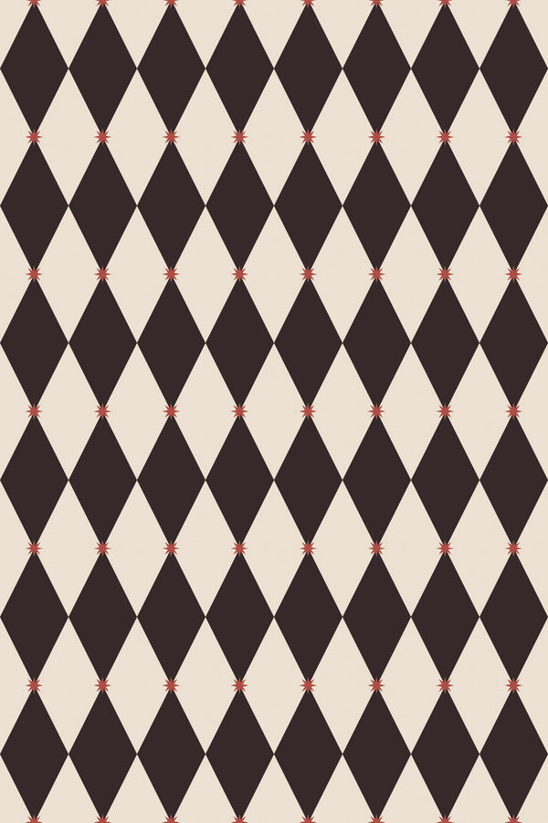 Brown Harlequin Wallpaper