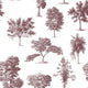 Vintage Trees Toile Wallpaper