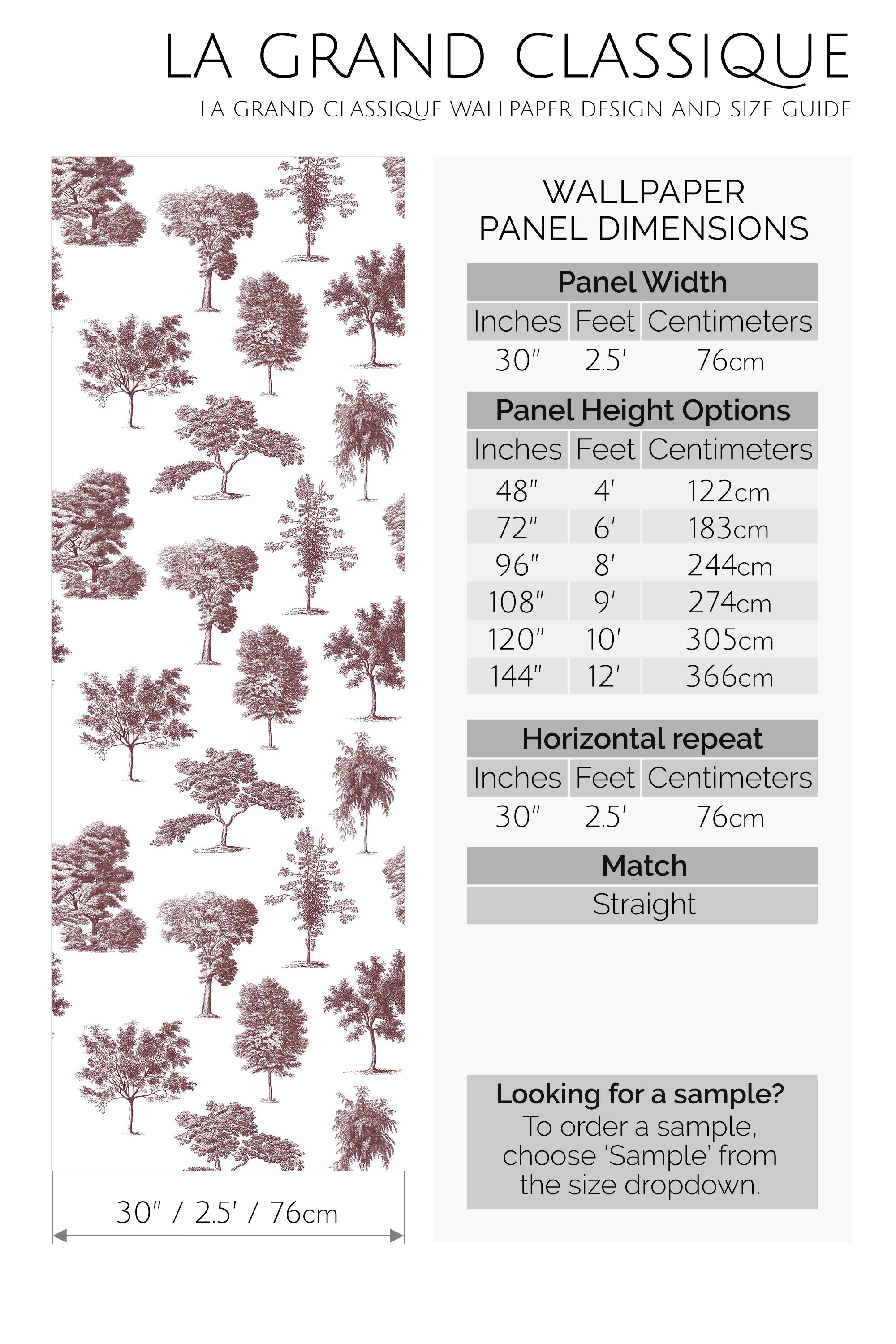 vintage trees toile peel and stick wallpaper specifiation