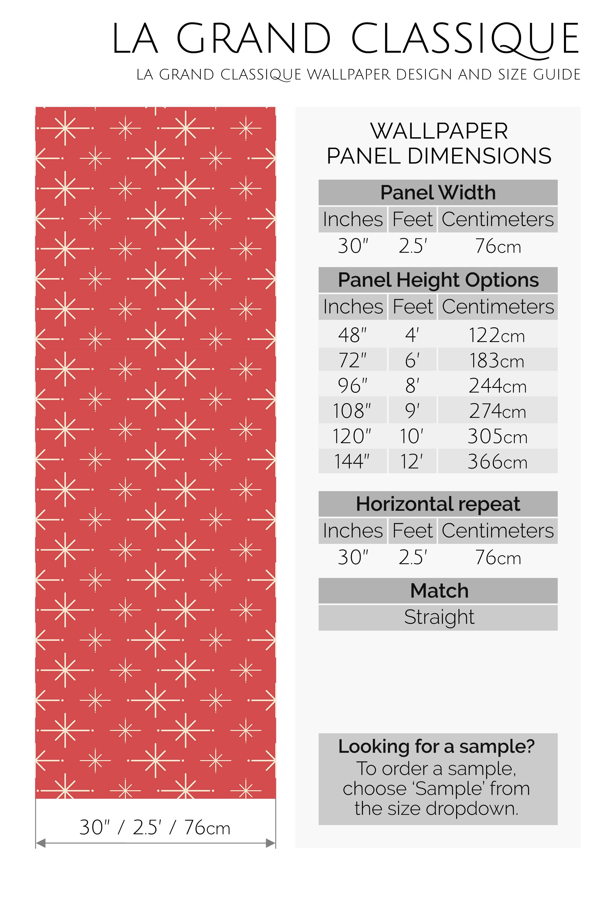 retro stars peel and stick wallpaper specifiation