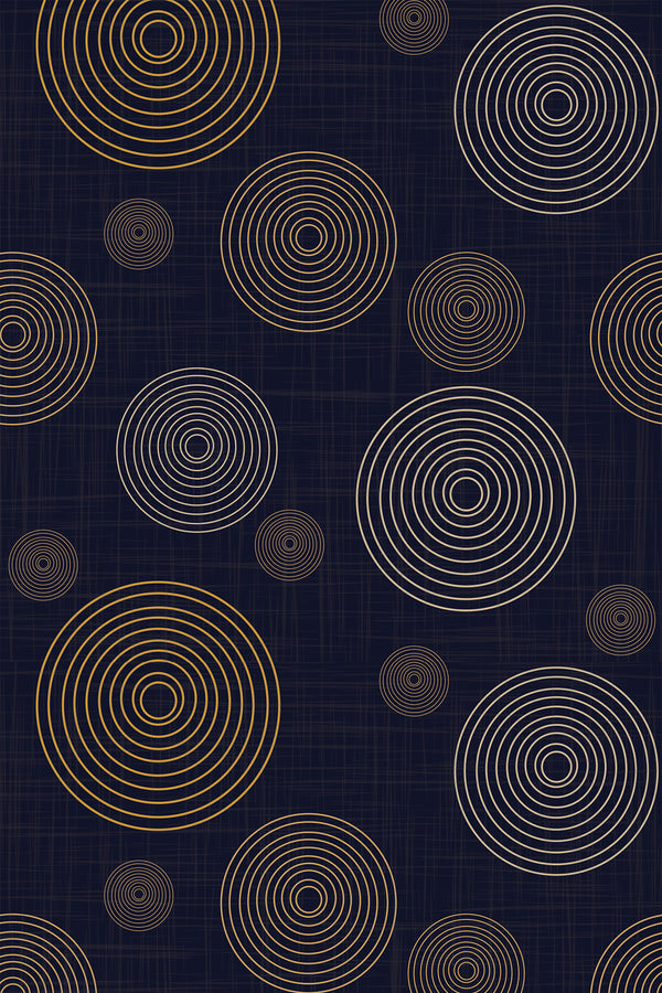 Retro blue circles Wallpaper
