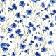 Blue floral print Wallpaper