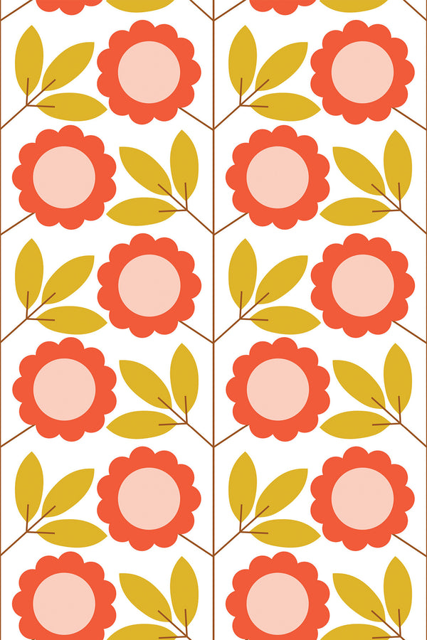 Eclectic floral Wallpaper