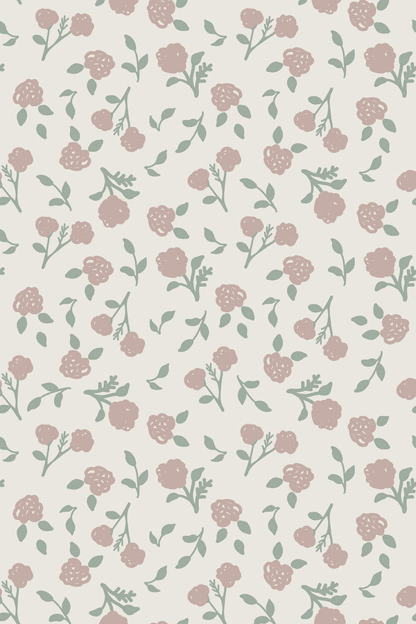 Scandinavian rose Wallpaper
