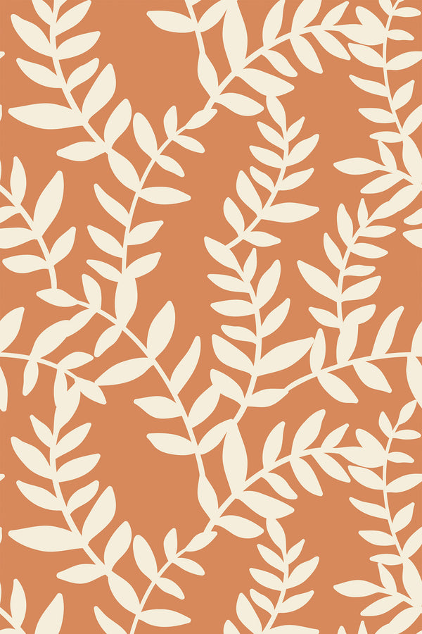 Neutral leaf bush Wallpaper