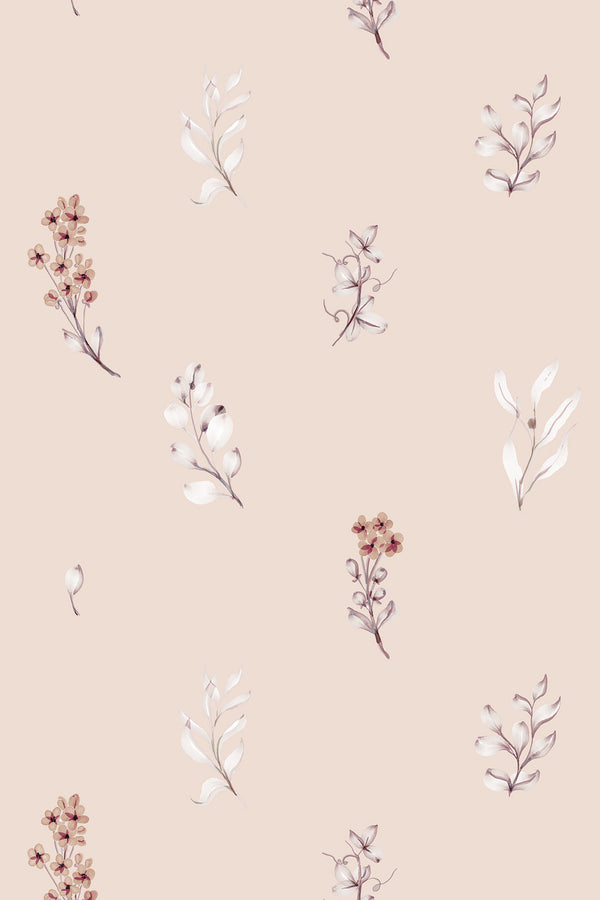 Minimal flying flowers Wallpaper