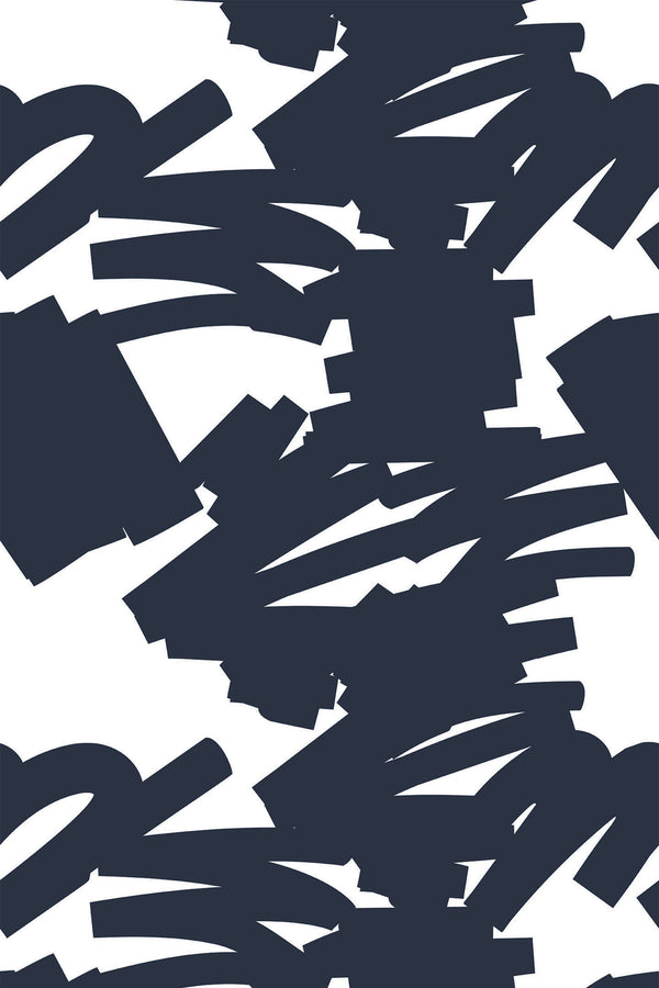 Bold Navy Stroke Wallpaper